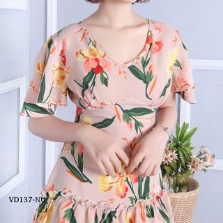 ĐẦM HỌA TIẾT HOA CÁNH TIÊN