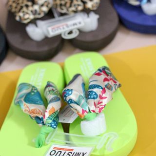 Tông Quai Lụa Nhiều Màu Xinh Đi Biển Sandal 2019