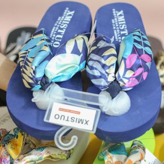 Tông Quai Lụa Nhiều Màu Xinh Đi Biển Sandal 2019