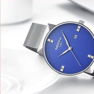 Đồng Hồ Nibosi 2323 Bạc Xanh