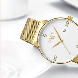 Đồng Hồ Nibosi 2323 Vàng Trắng