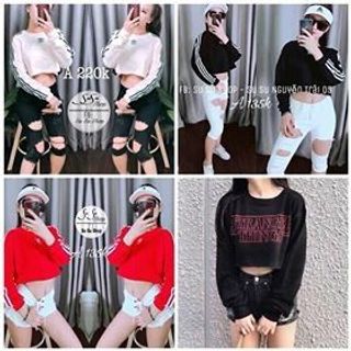 ÁO CROPTOP THUN TAY DÀI