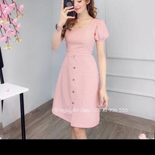 Đầm sọc caro nhỏ siêu đẹp 16
