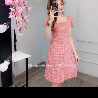 Đầm sọc caro nhỏ siêu đẹp 16