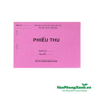 Phiếu thu 2 liên 100 tờ
