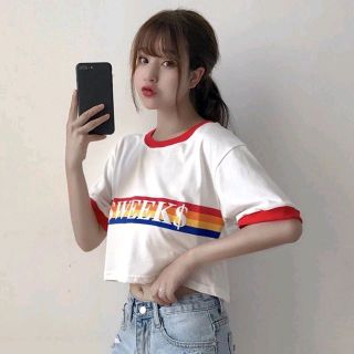 ÁO CROPTOP CẦU VÒNG TAY NGẮN giá sỉ