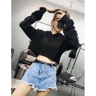 ÁO CROPTOP THUN TAY DÀI CÓ NÓN
