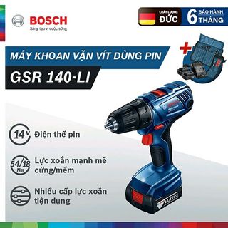 Máy Khoan Pin GSR 140-LI 14V kèm phụ kiện