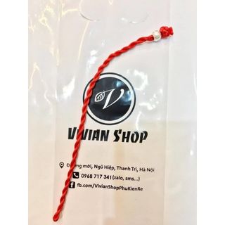 Chỉ đỏ bi bạc 925 may mắn