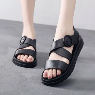 Giày xanh đan nhựa dẻo
