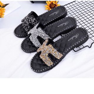 Dép quai ngang kim tuyến
