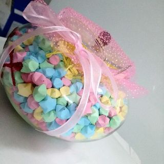 hũ thủy tinh 1000 ngôi sao giấy Giá 450k 1 hũ y hình lun đặt hàng mua 1 hũ là được tính 450k nhé các bạn