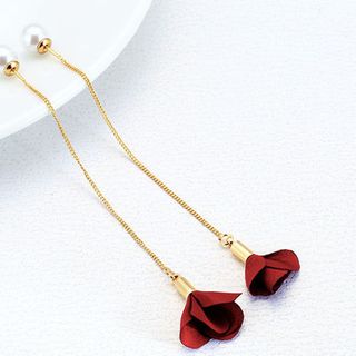 Khuyên tai tulip ngọc trai