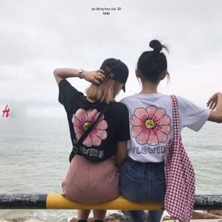 Áo thun in hình hoa to 27