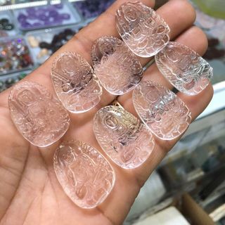 Phật bản mệnh đá thạch anh trắng thiên nhiên
