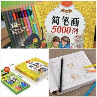 vở tập tô 5000 hình kèm 12 bút