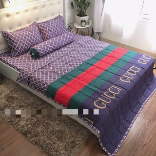BỘ CHĂN GA GỐI COTTON ĐŨI KÍCH THƯỚC 1M6 X 2M