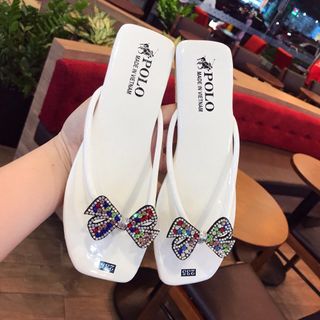 Dép kẹp nữ đá nơ cute