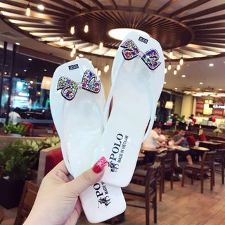 Dép kẹp nữ đá nơ cute