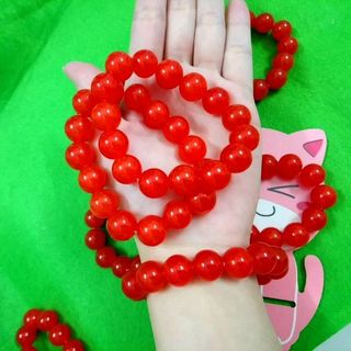 vòng chuỗi đeo tay hạt đá 14li hạt đá cầm rất mát tay Giá sỉ 42k 1 chuỗi