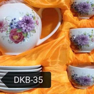 Ấm Chén Đĩa Kê Hàn Quốc Tròn Rẻ (THUNG 12B)