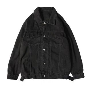 Áo khoác jean nam đen unisex