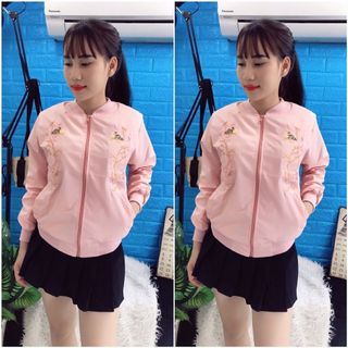 ÁO KHOÁC DÙ THÊU HOA CỰC ĐẸP