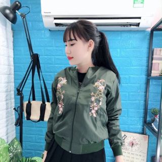 ÁO KHOÁC DÙ THÊU HOA CỰC ĐẸP