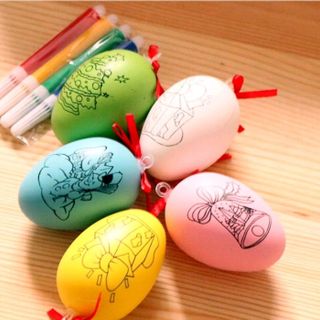 bán buôn sỉ bộ trứng tô màu gồm 1 trứng và 4 bút giá sỉ 5800đ/1 bộ