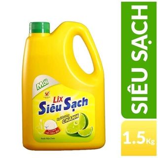 Nước rửa chén 1kg5 Lix siêu sạch hương chanh