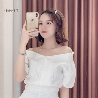 Sơ Mi Bẹt Vai Bo Eo