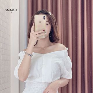 Sơ Mi Bẹt Vai Bo Eo