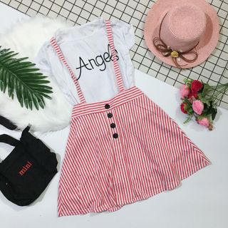 Sét áo thun tay con yếm xoè nhiều màu