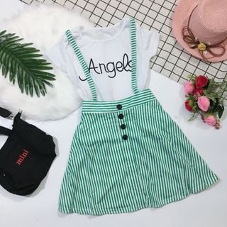 Sét áo thun tay con yếm xoè nhiều màu