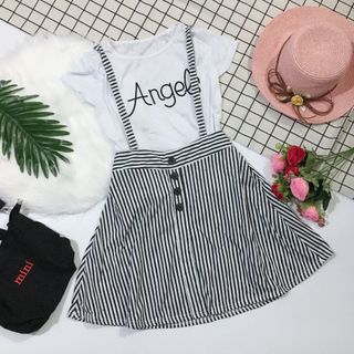 Sét áo thun tay con yếm xoè nhiều màu