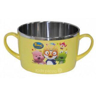 Bát ăn inox có tay cầm loại to Pororo giá sỉ