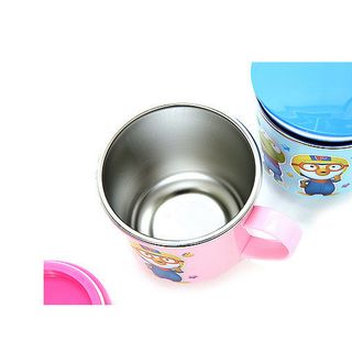 Cốc uống nước inox có nắp Pororo 7001