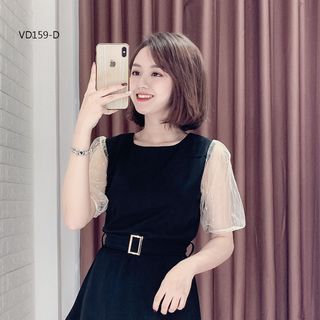 Đầm Dự Tiệc 2 Tầng Tay Lưới