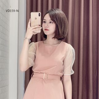 Đầm Dự Tiệc 2 Tầng Tay Lưới