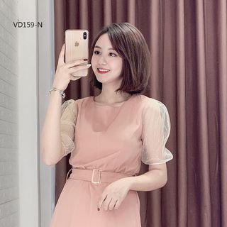 Đầm Dự Tiệc 2 Tầng Tay Lưới