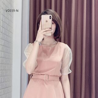Đầm Dự Tiệc 2 Tầng Tay Lưới