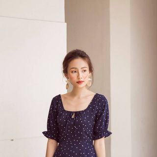 Đầm bi tiểu thư Siêu kute các nàng ơi dễ thương và nhẹ nhàng lắm Tha hồ dạo biển đi chơi luôn Sỉ 110k