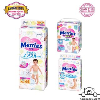 Bỉm Merries Cộng miếng Nội địa nhật M64/ L50/ Xl 44