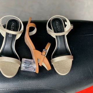 Giày sandal 2 line gót MK trong cao 5p