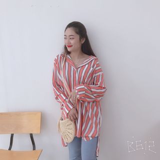 Sơ mi sọc cam