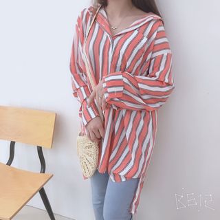 Sơ mi sọc cam