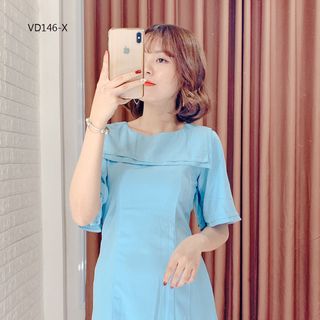 Đầm Công Sở 7 Mảnh Đắp Cổ