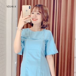 Đầm Công Sở 7 Mảnh Đắp Cổ