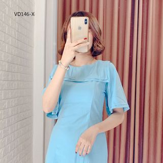 Đầm Công Sở 7 Mảnh Đắp Cổ