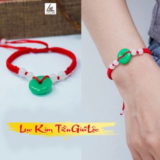 Vòng tay chỉ đỏ gắn đá ngọc may mắn